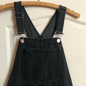 ASOS Tall Black Denim Overalls